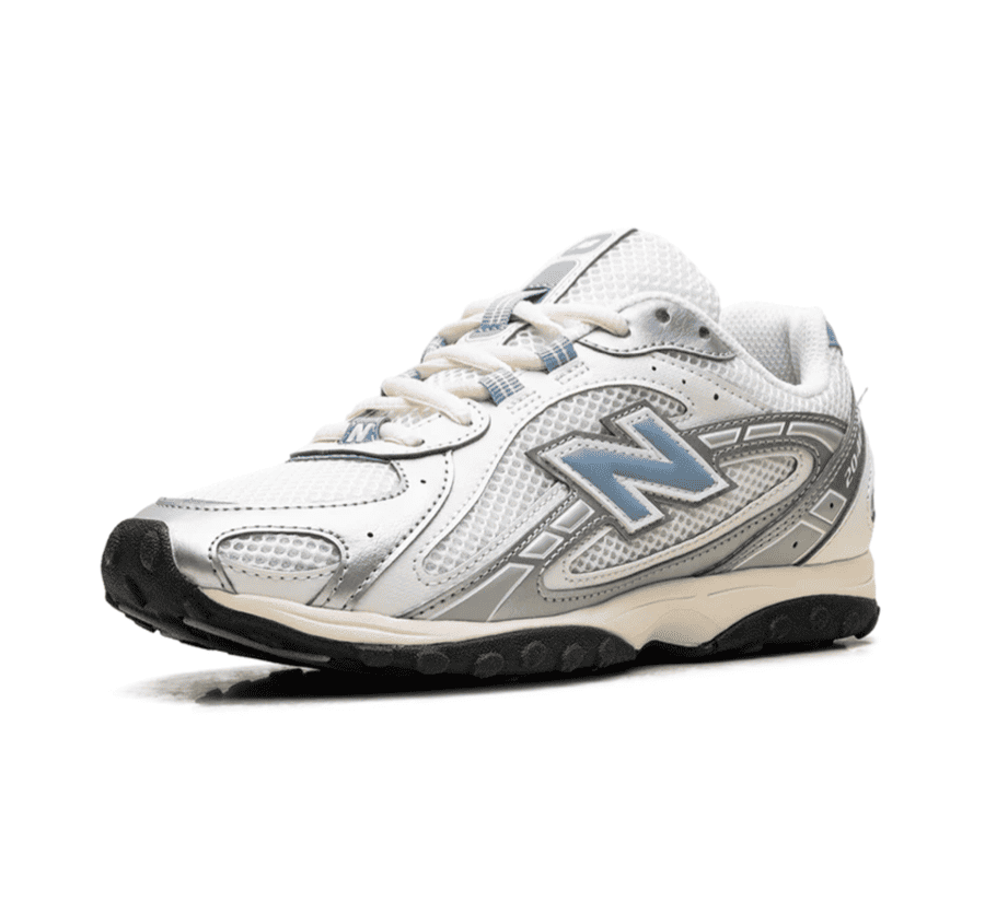 New Balance 204L Silver Metallic Sky - weiß blauer Sneaker