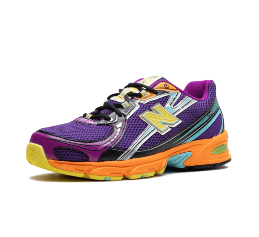 New Balance 740 Concord Grape Sun Glow - lila gelb orangener Sneaker