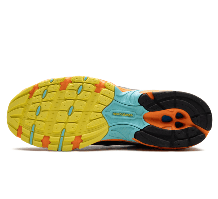 New Balance 740 Concord Grape Sun Glow - lila gelb orangener Sneaker