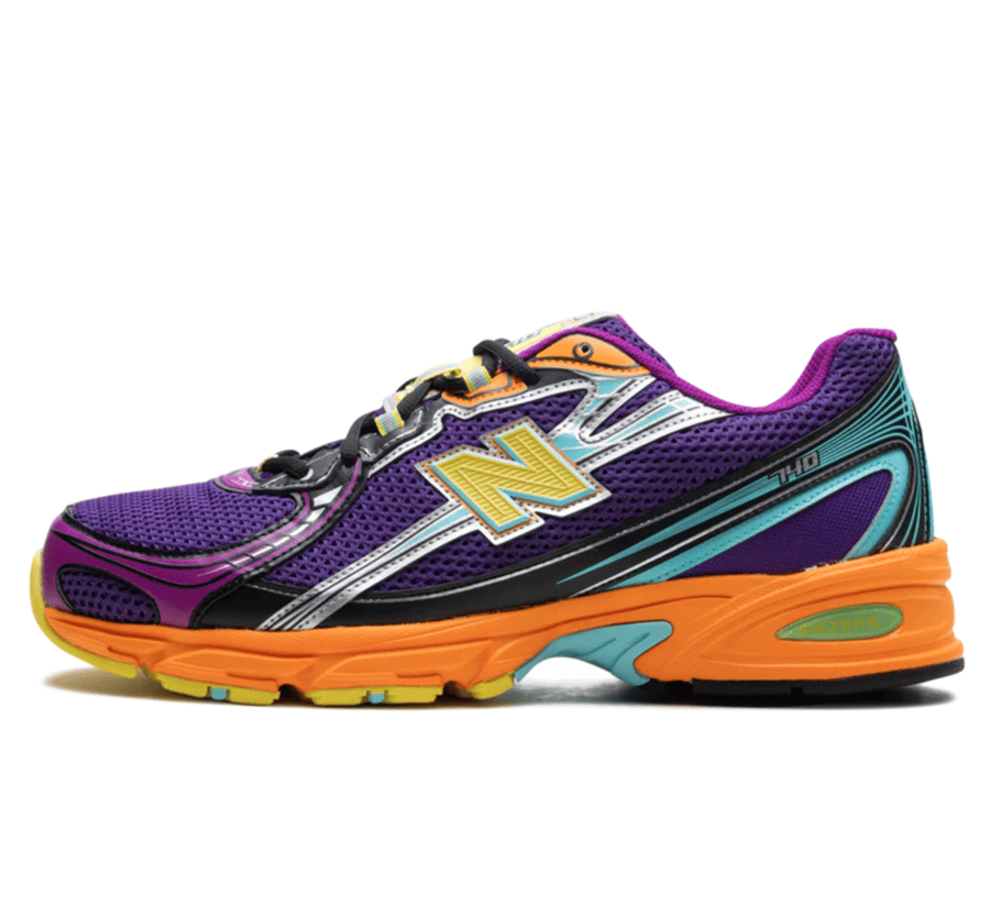 New Balance 740 Concord Grape Sun Glow - lila gelb orangener Sneaker