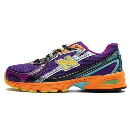 New Balance 740 Concord Grape Sun Glow - lila gelb orangener Sneaker