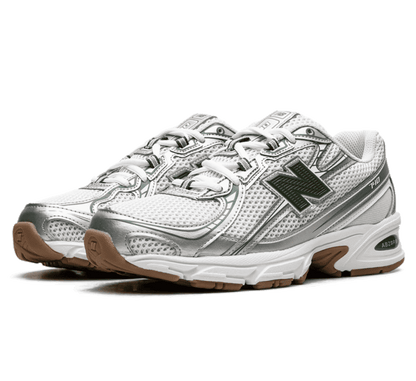 New Balance 740 Grey Matter Dark Alpine Green - weiß grau grüner Sneaker