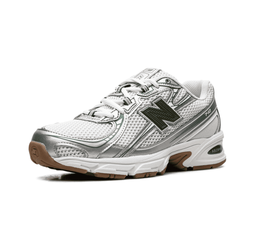 New Balance 740 Grey Matter Dark Alpine Green - weiß grau grüner Sneaker