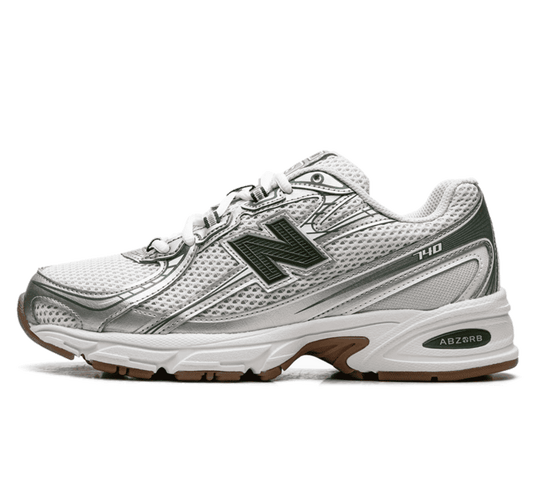 New Balance 740 Grey Matter Dark Alpine Green - weiß grau grüner Sneaker