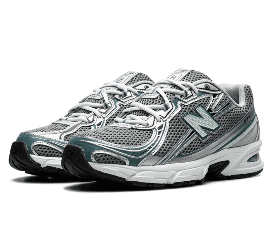 New Balance 740 Silver Metallic New Spruce - grau grüner Sneaker