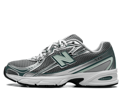 New Balance 740 Silver Metallic New Spruce - grau grüner Sneaker