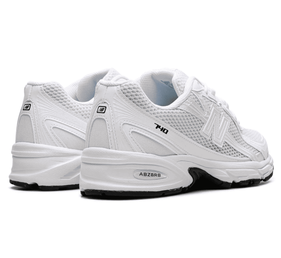 New Balance 740 Triple White - weißer Sneaker