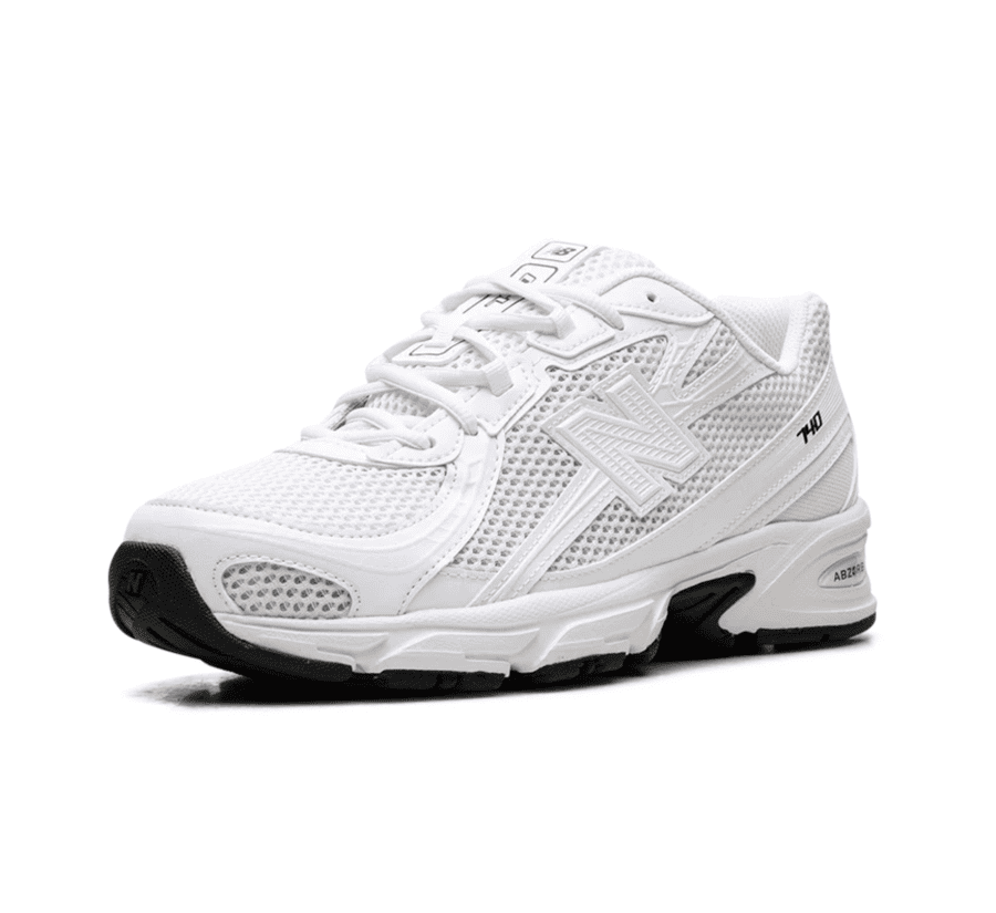 New Balance 740 Triple White - weißer Sneaker