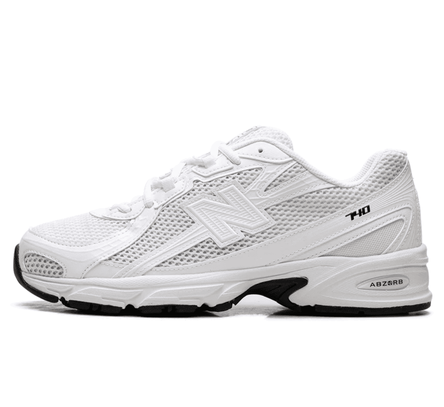 New Balance 740 Triple White - weißer Sneaker