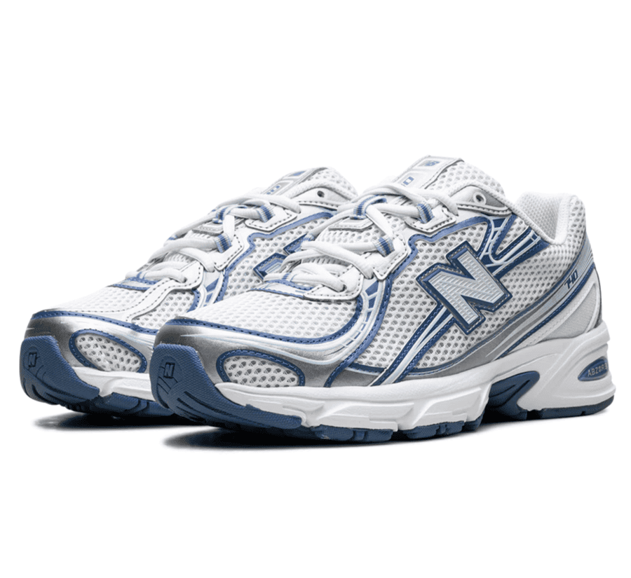 New Balance 740 V2 White Ice Blue Sea Lime - weiß blauer Sneaker