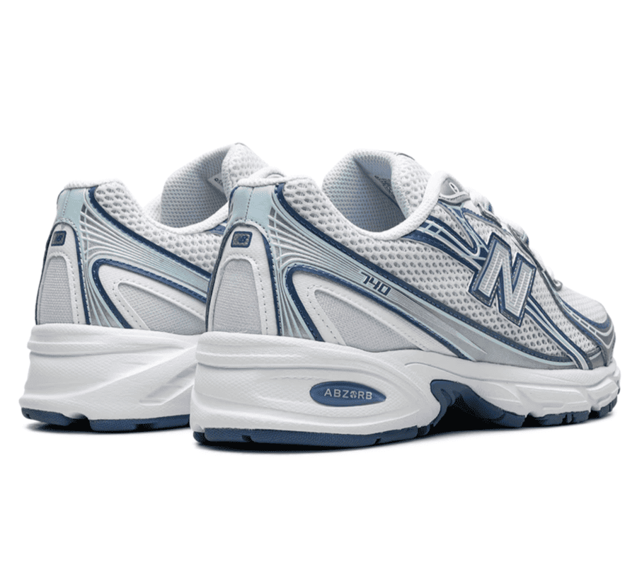 New Balance 740 V2 White Ice Blue Sea Lime - weiß blauer Sneaker