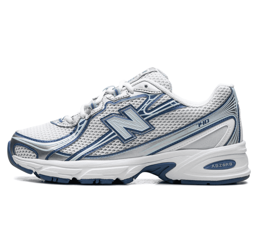 New Balance 740 V2 White Ice Blue Sea Lime - weiß blauer Sneaker