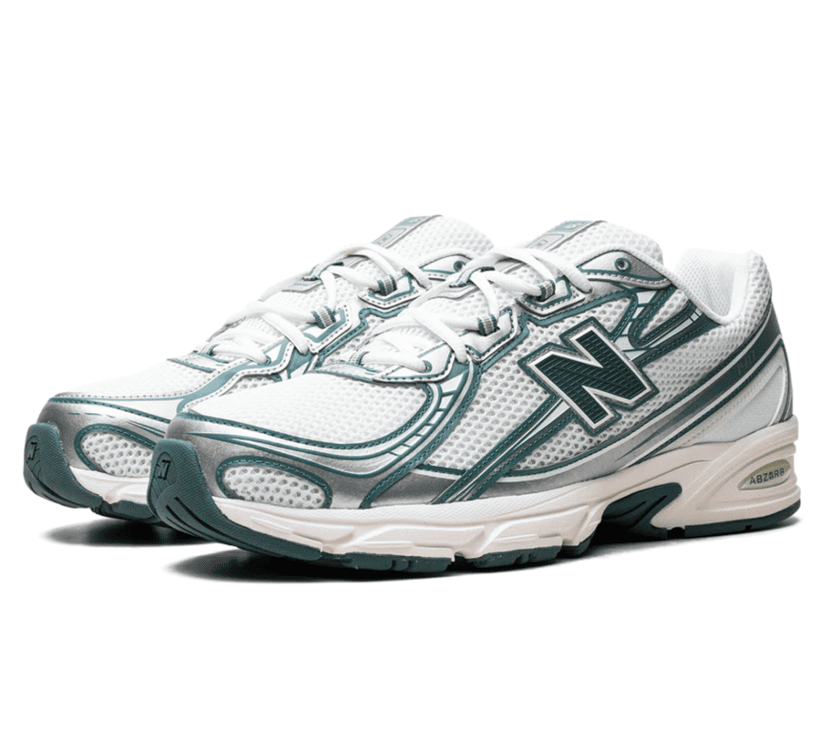 New Balance 740 White Marsh Green - weiß grüner Sneaker