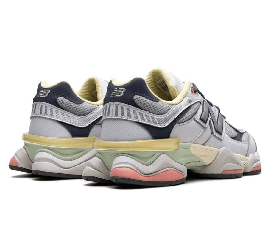 New Balance 9060 Grey Yellow Navy - grau blau gelber Sneaker