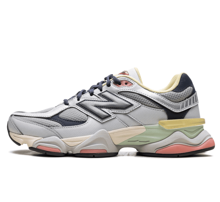 New Balance 9060 Grey Yellow Navy - grau blau gelber Sneaker