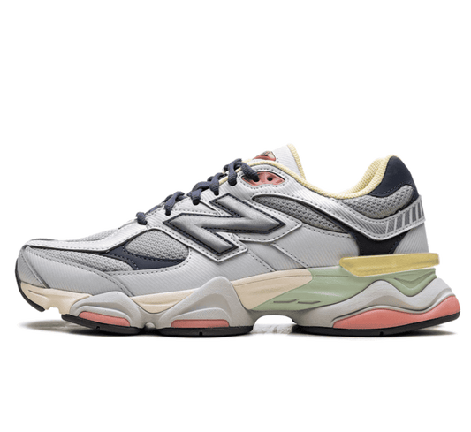New Balance 9060 Grey Yellow Navy - grau blau gelber Sneaker