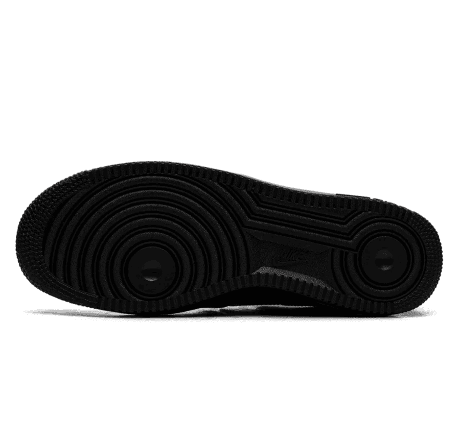 Nike Air Force 1 Low Black Patent Outsole unten schwarze Gummi Außensohle