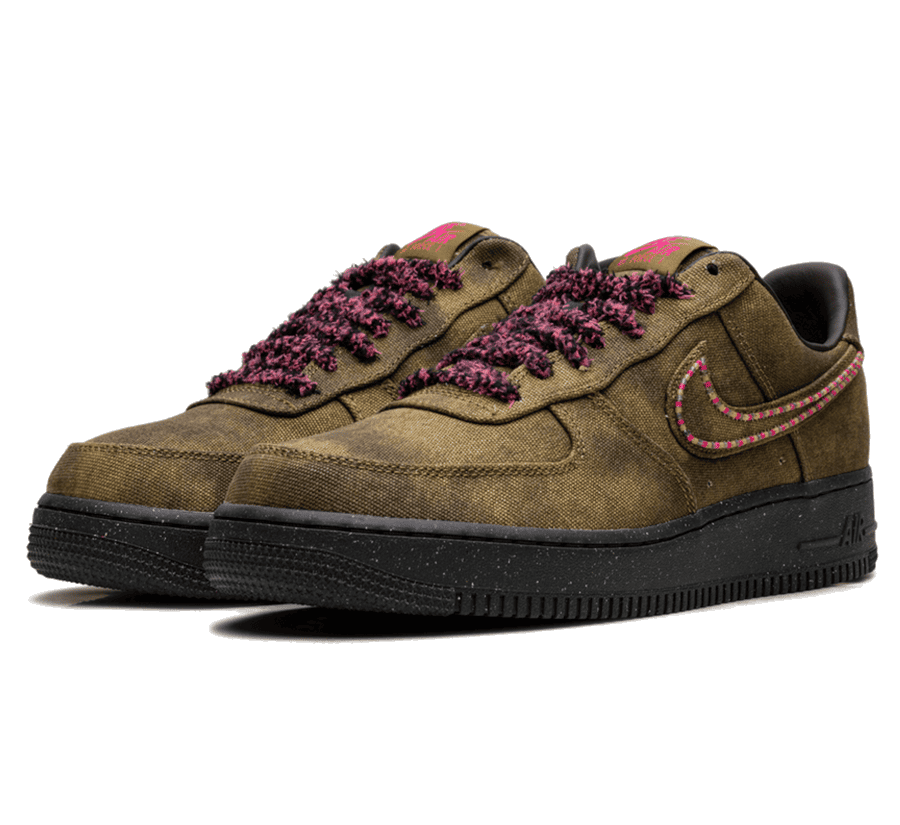 Nike Air Force 1 Low Bouclé Desert Moss - grüner Sneaker