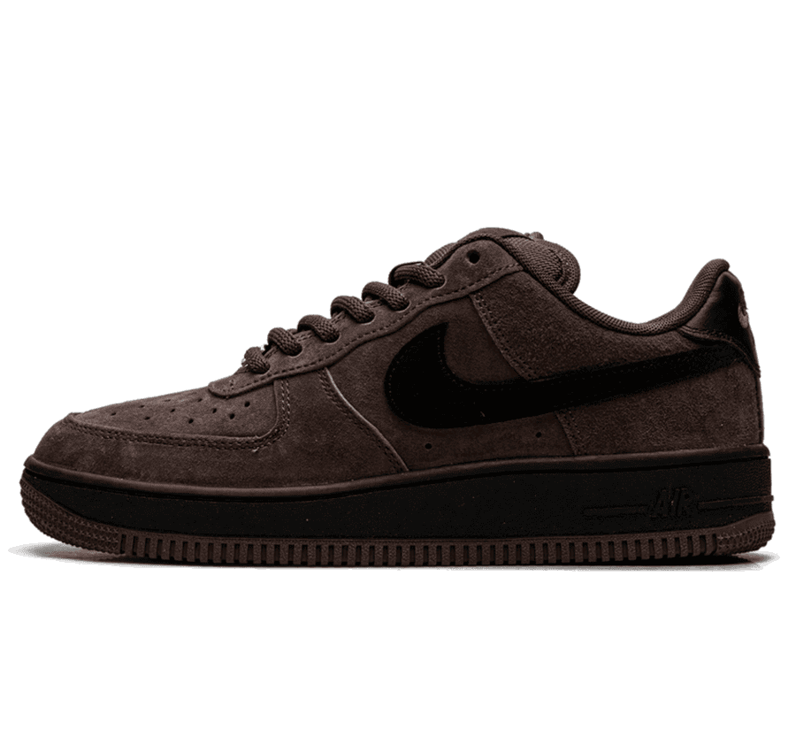 Nike SB Air Force 1 Low Light Chocolate Black HM8517-201 Sneaker Paar von vorne in Braun und Schwarz