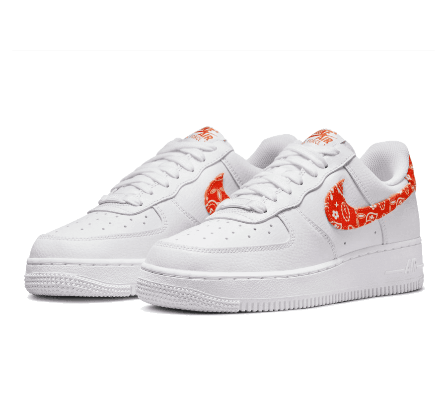 Nike Air Force 1 Low Orange Paisley W Neu Authentifiziert Unisex CARPET KICKS