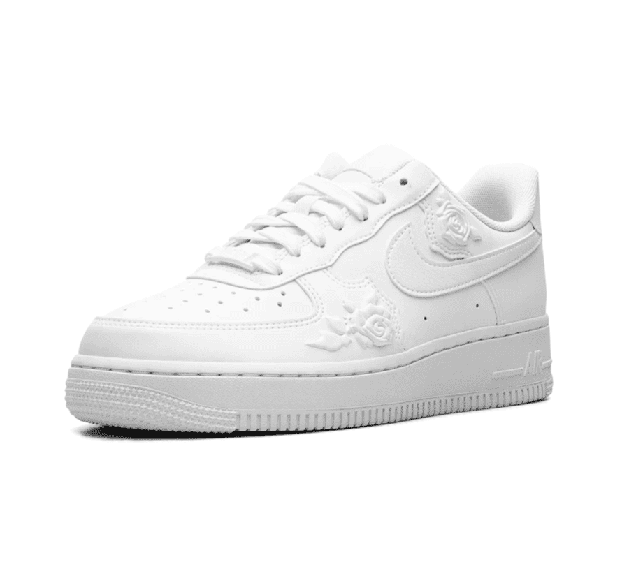 Nike Air Force 1 Low White Roses W HF2016-100 einzelner Schuh seitliche Ansicht