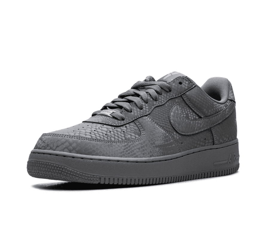 Nike Air Force 1 Low x Kobe Bryant Forever Cool Grey einzelner Sneaker seitlich