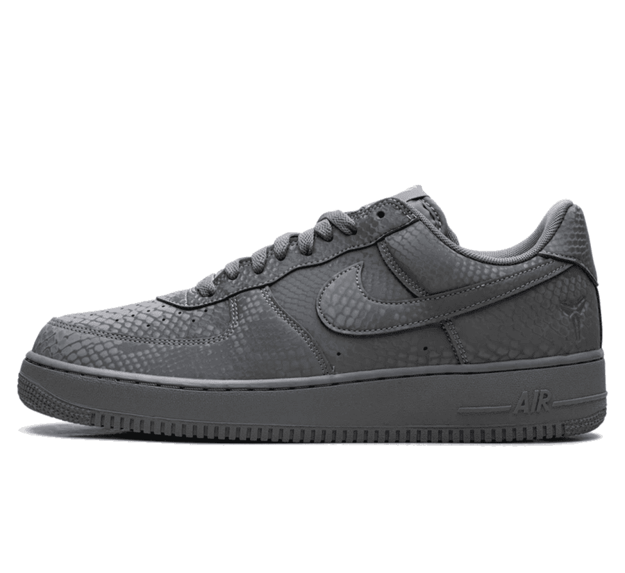 Nike Air Force 1 Low x Kobe Bryant Forever Cool Grey Sneaker Paar vorne Perspective