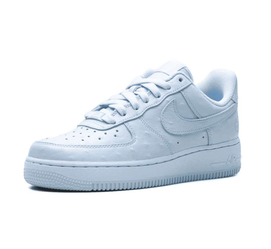 Nike Air Force 1 Low x Travis Scott Ice Blue JF7727-400 einzelner Schuh seitlich