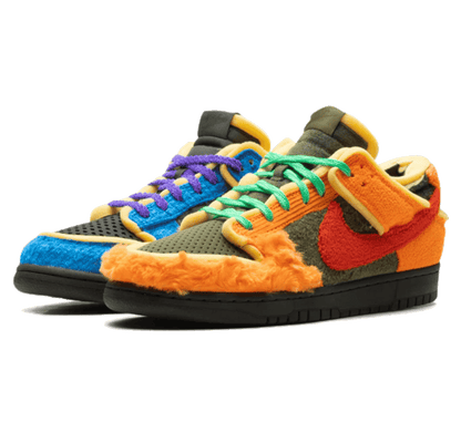 Nike Dunk Low x CPFM Cactus Plant Flea Market ＂Swamp Sponge Photo Blue＂ - blau orange grün schwarzer Sneaker