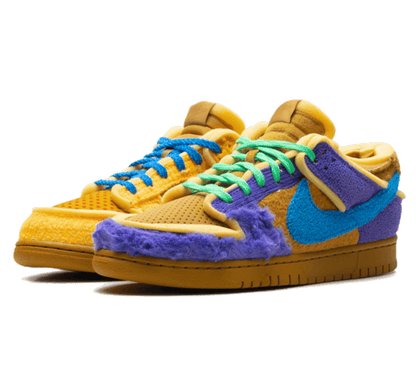 Nike Dunk Low x CPFM Cactus Plant Flea Market "Swamp Sponge Psychic Purple" - bunter lila gelb orangener Sneaker
