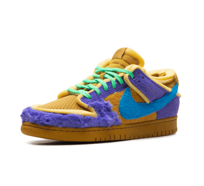 Nike Dunk Low x CPFM Cactus Plant Flea Market "Swamp Sponge Psychic Purple" - bunter lila gelb orangener Sneaker