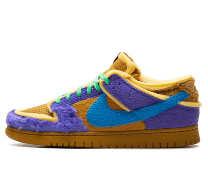 Nike Dunk Low x CPFM Cactus Plant Flea Market "Swamp Sponge Psychic Purple" - bunter lila gelb orangener Sneaker