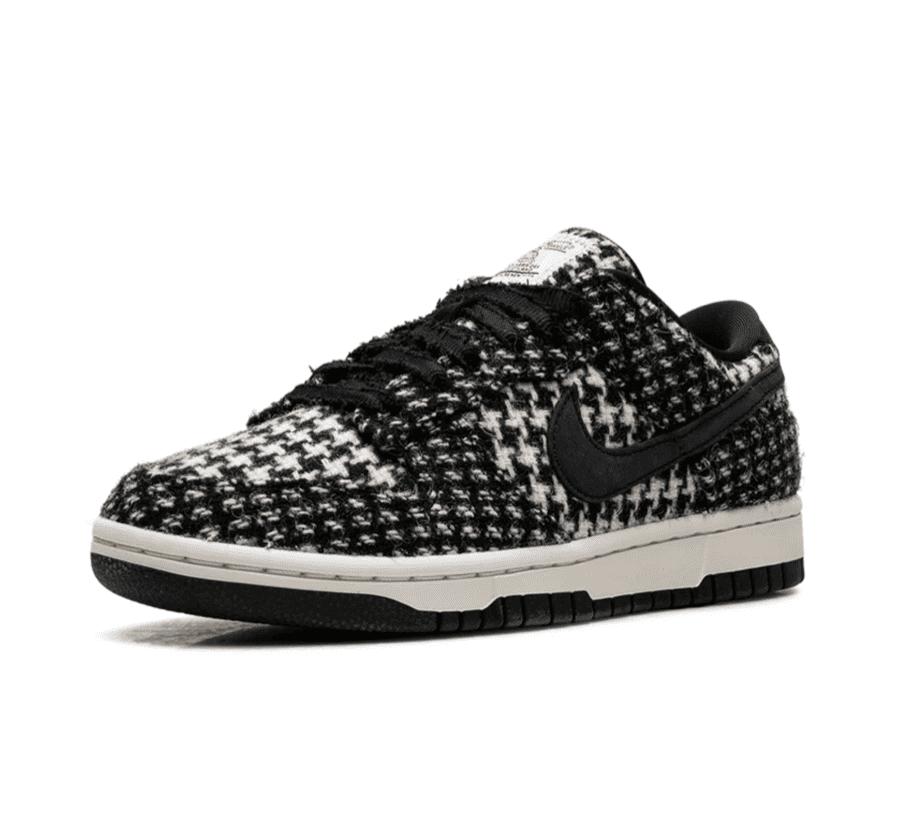 Nike Dunk Low x Harris Tweed ＂White Black＂ (W) - schwarz weißer Sneaker