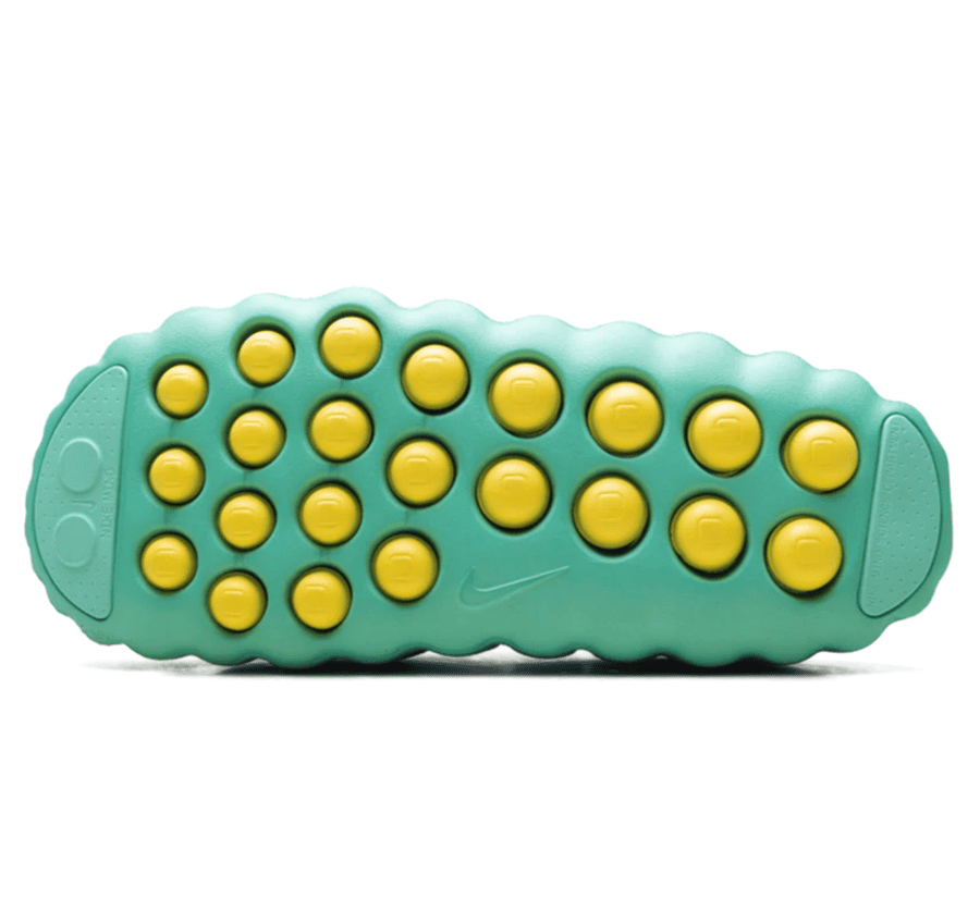 Nike Mind 001 Geode Teal Light Menta Outsole unten mit 22 beweglichen Dämpfungsknoten