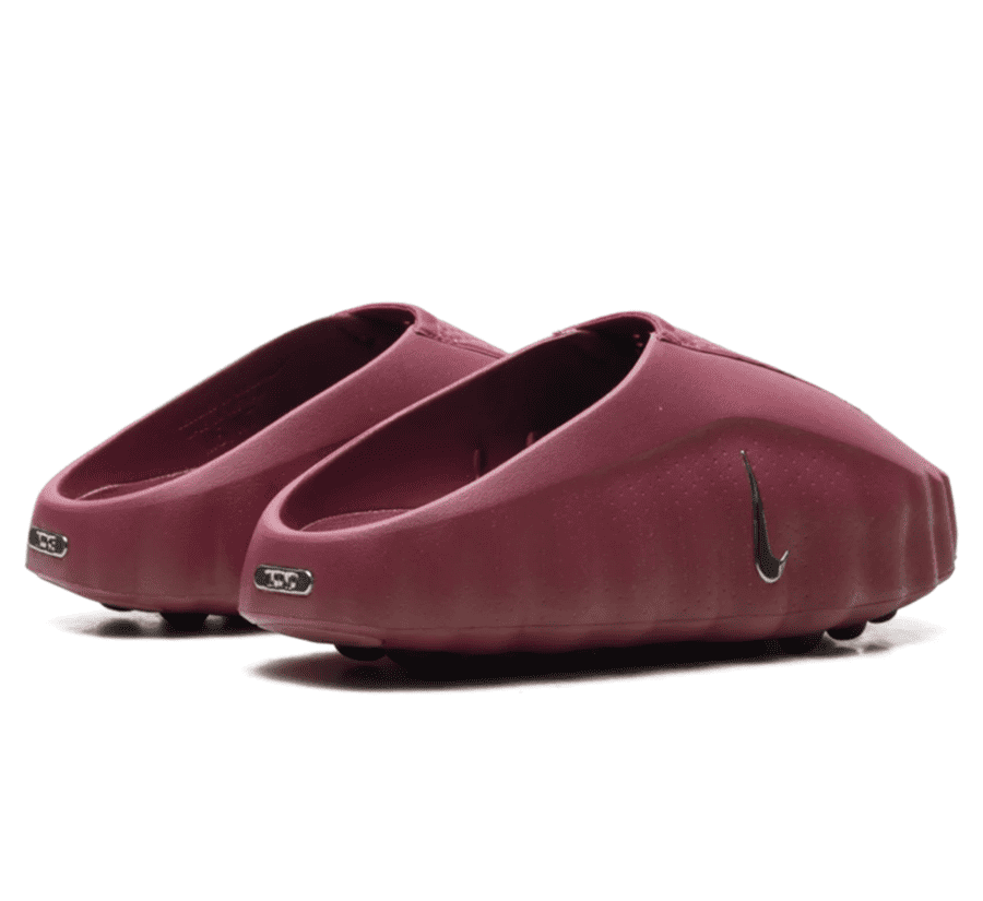 Nike Mind 001 Pink Smoke Damen Paar hinten mit offenem Fersenbereich und geformter Foam Konstruktion