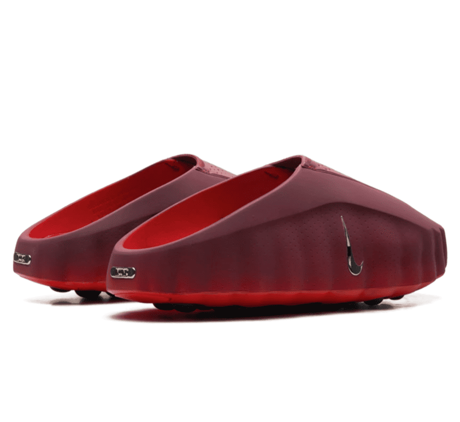 Nike Mind 001 Team Red University Red Paar hinten mit futuristischem Fersendesign