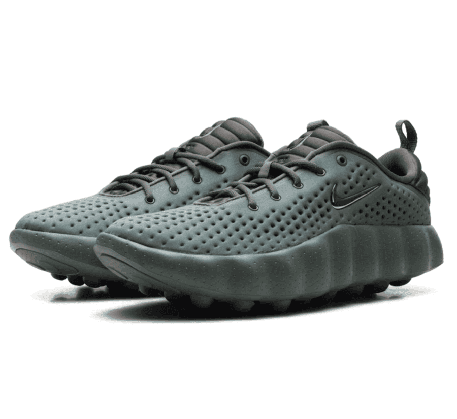 Nike Mind 002 Camo Green HQ4308-300 seitliche Ansicht mit perforiertem Upper