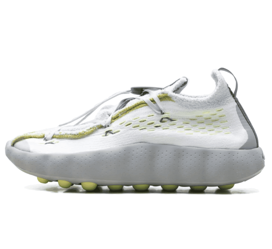 Nike Mind 002 Flyknit White Dark Grey Volt IR2176-100 Paar vorne Hauptbild Perspective