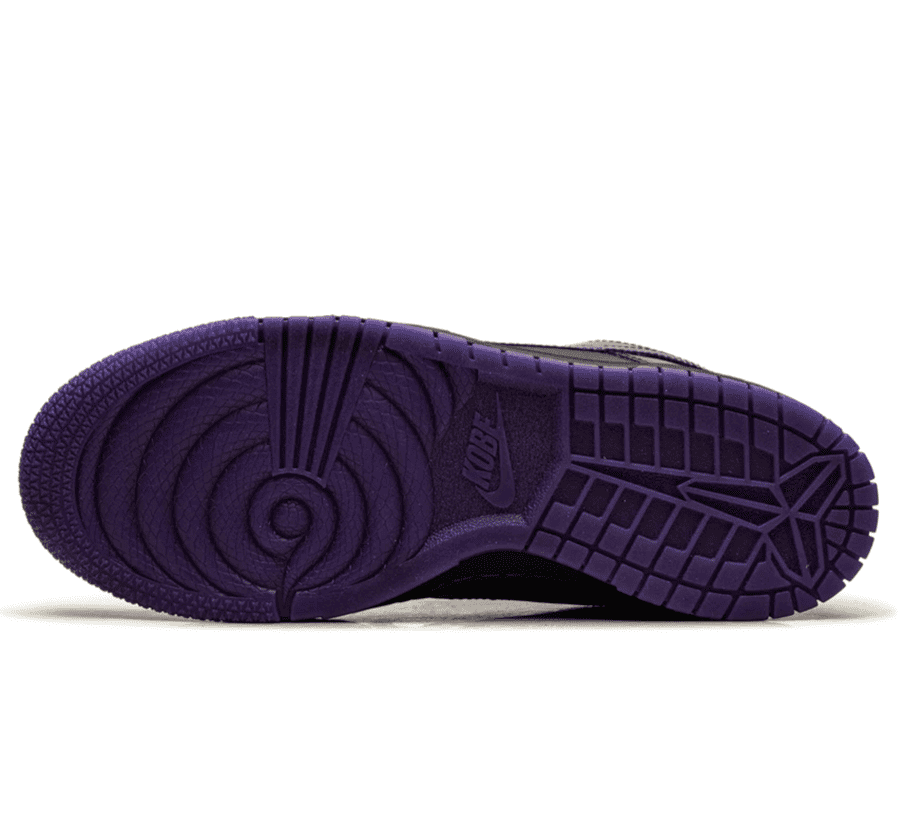 Nike Dunk Low Protro Kobe Bryant FC Barcelona Black Field Purple IV7508-001 violette Außensohle von unten