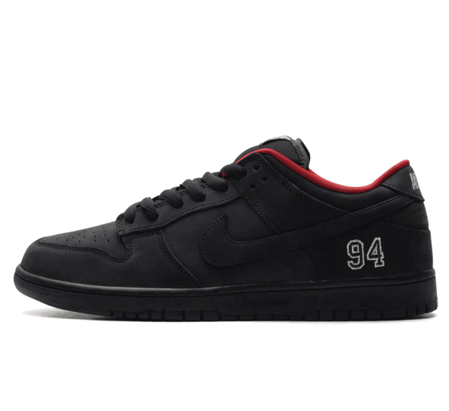 Nike SB Dunk Low x Supreme ＂94 Black＂ - schwarzer Sneaker