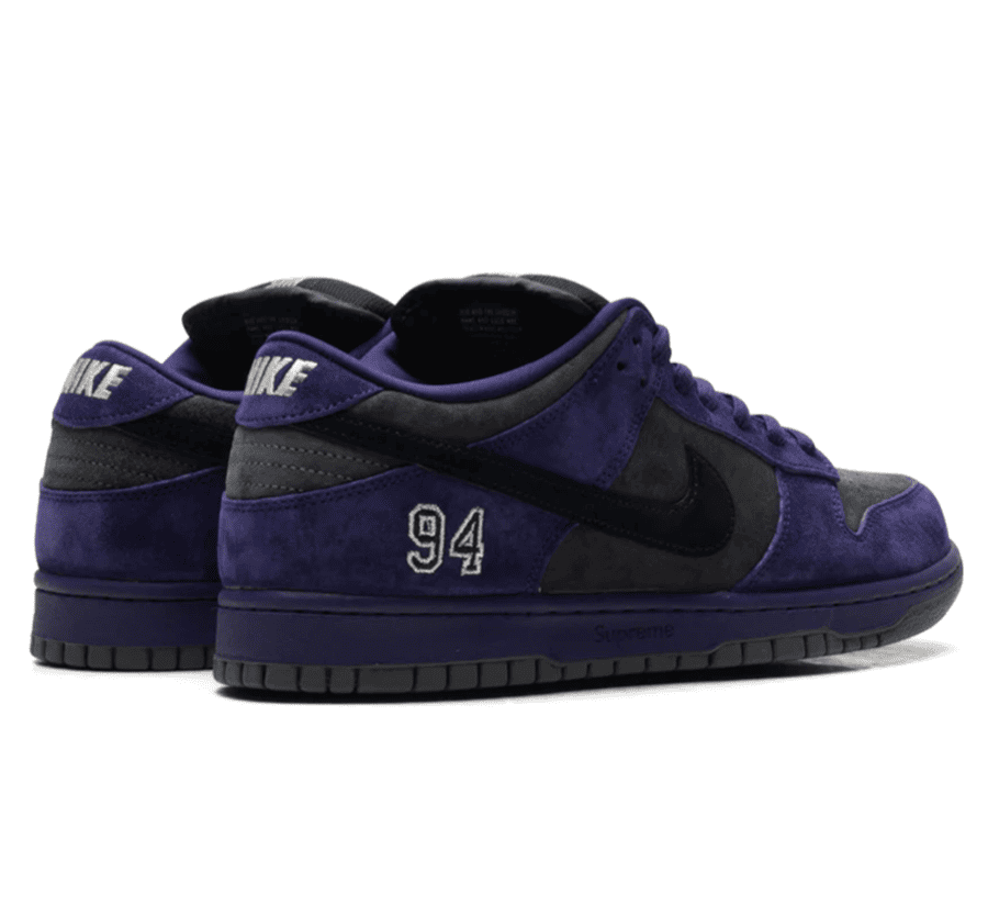 Nike SB Dunk Low x Supreme ＂94 Ink＂ - lila blau grauer Sneaker