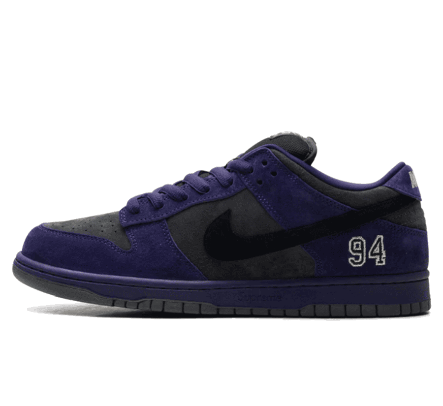 Nike SB Dunk Low x Supreme ＂94 Ink＂ - lila blau grauer Sneaker