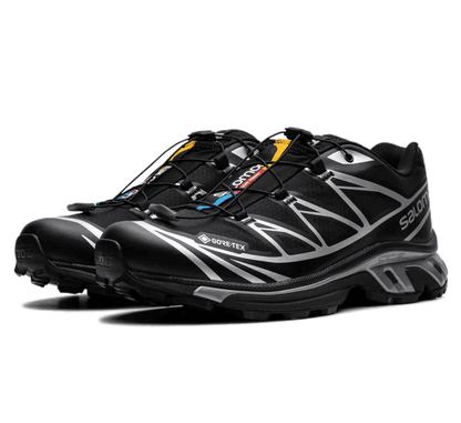Salomon XT-6 Gore-Tex Black Silver Upper mit silbernen Overlays