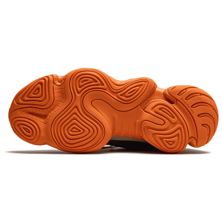 Yeezy 500 Enflame - braun orange blauer Sneaker