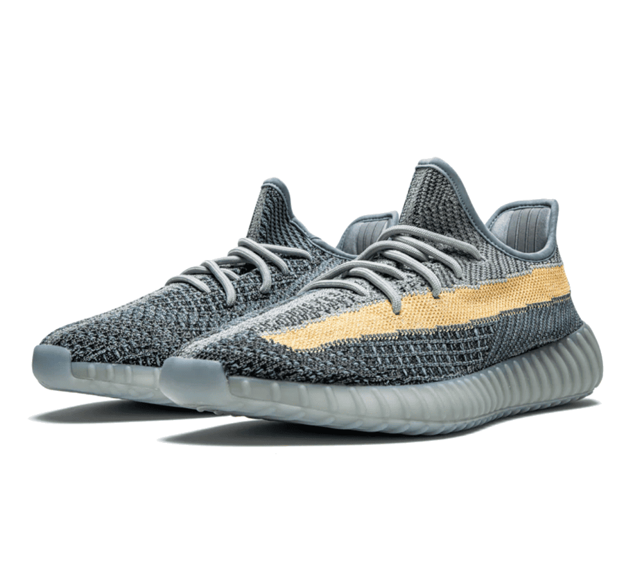 Yeezy Boost 350 V2 Ash Blue - blau gelber Sneaker