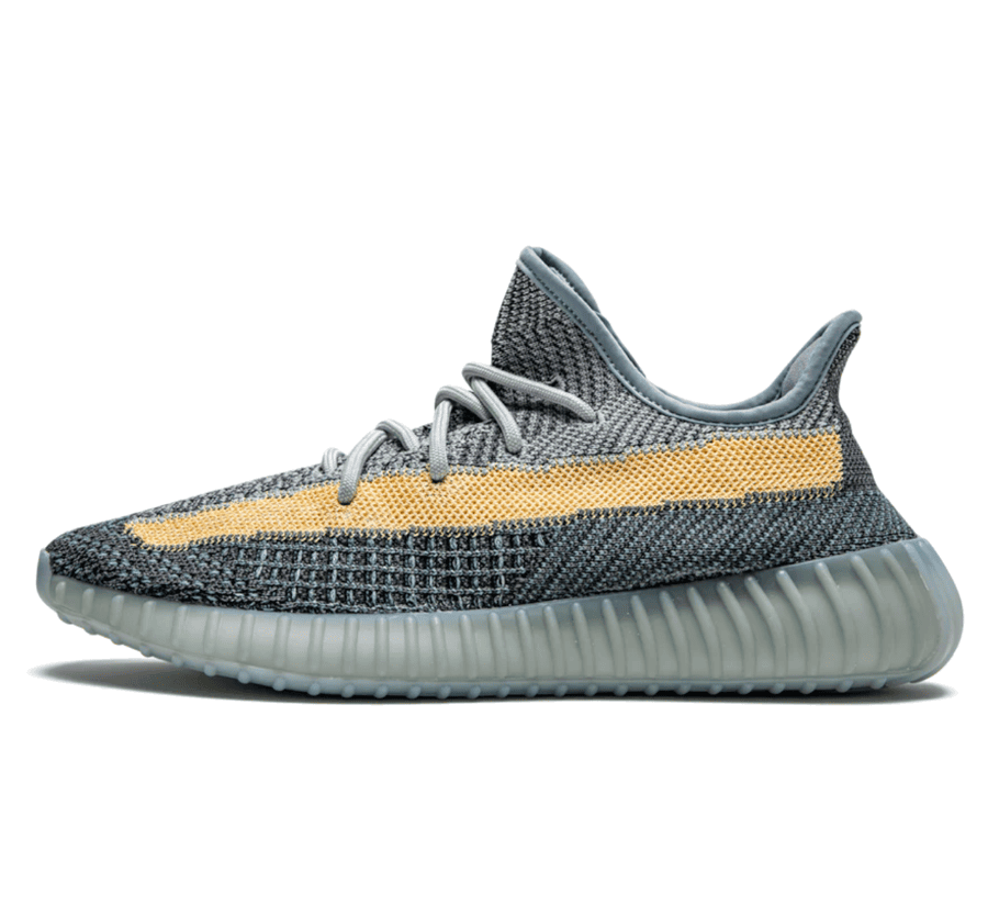 Yeezy Boost 350 V2 Ash Blue - blau gelber Sneaker