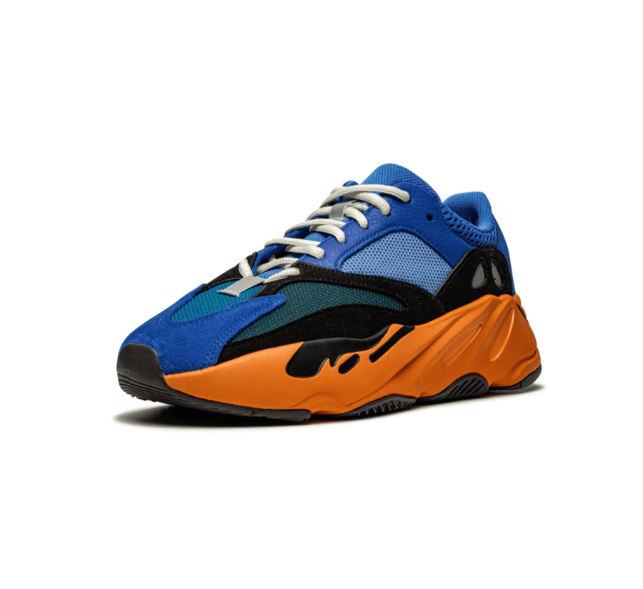 Yeezy Boost 700 Bright Blue - blau orangener Sneaker