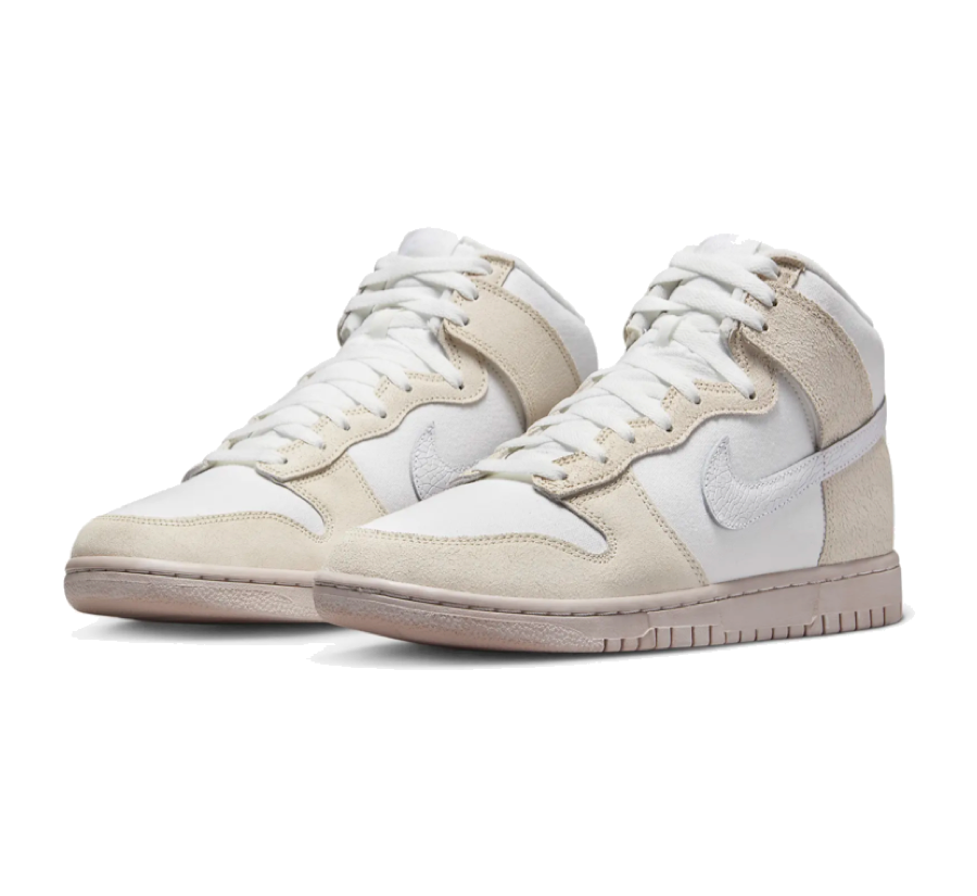 Nike Dunk High Cracked Leather Swoosh